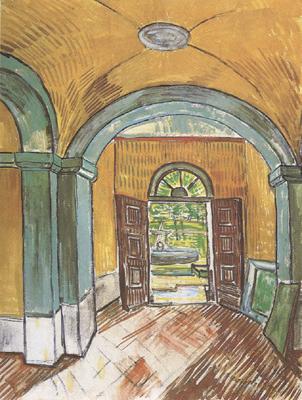 Vincent Van Gogh The Entrance Hall of Saint-Paul Hospital (nn04) oil painting picture